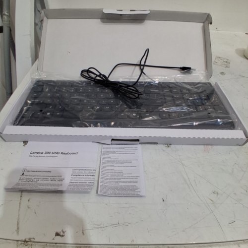 LENOVO WIRED KEYBOARD WINDOWS LAYOUT, FOR PC/MAC - BLACK (MODEL: LENOVO 300) image 3