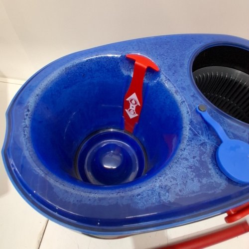 VILEDA EASYWRING RINSECLEAN SPIN MOP & BUCKET SYSTEM - GREY/BLUE image 3
