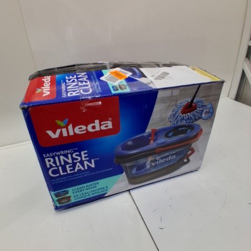 VILEDA EASYWRING RINSECLEAN SPIN MOP & BUCKET SYSTEM - GREY/BLUE image 4