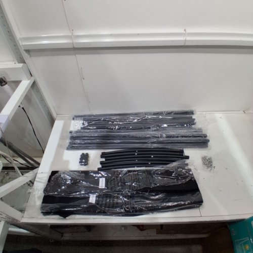 FABRIC ROOM DIVIDER/ PRIVACY SCREEN WITH 3 PANELS - 102.4" X 72.4" X 20.4" - BLACK (MODEL:PFTSTGHS04) image 2