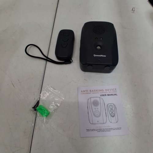 QUEENMEW ULTRASONIC ANTI BARKING DEVICE, SENSOR UP TO 33FT, 600FT REMOTE DISTANCE, 10-25KHZ - BLACK image 4
