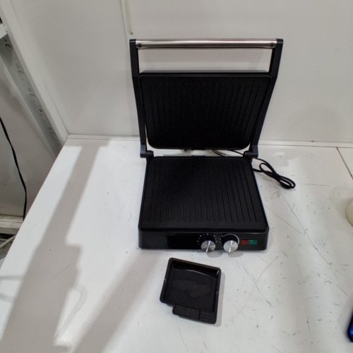 SUSTEAS PANINI PRESS GRILL - 120 V - 1400W - BLACK (MODEL: SLG5019) image 5