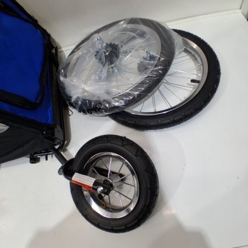 PETIQUE BREEZE JOGGER VENTILATED PET STROLLER - FOR MEDIUM PETS - 25" X 37" X 39.5" - BLACK / BLUE image 3