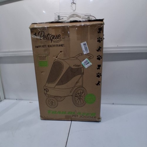 PETIQUE BREEZE JOGGER VENTILATED PET STROLLER - FOR MEDIUM PETS - 25" X 37" X 39.5" - BLACK / BLUE image 6
