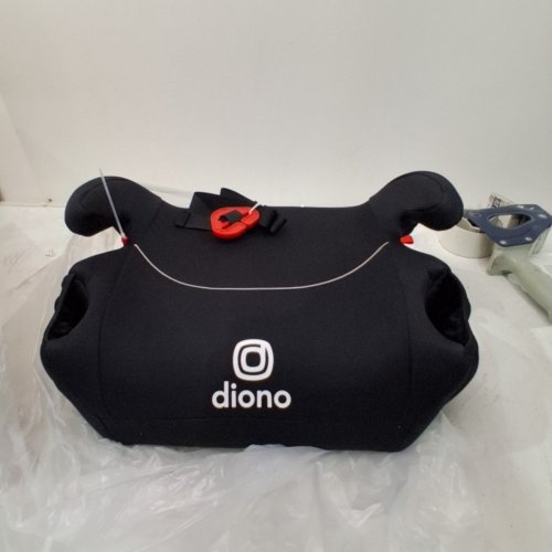 DIONO SOLANA NO LATCH SINGLE BACKLESS BOOSTER CAR SEAT WITH CUP HOLDERS- 40LBS-120LBS - BLACK (MODEL: 32050-NA-01) image 3