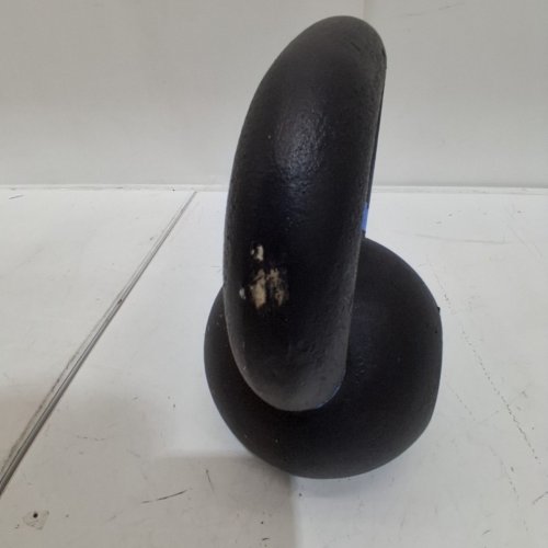 YES4ALL POWDER COATED CAST IRON COMPETITION KETTLEBELL WITH WIDE HANDLES & FLAT BOTTOMS - 26LBS - BLACK/BLUE - (MODEL: SD7M) image 3