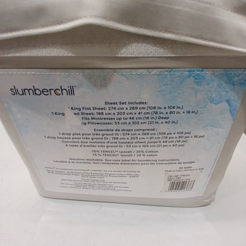 6PC SLUMBERCHILL COOLING SHEET SET - KING - GREY (STYLE : 1796336) image 3