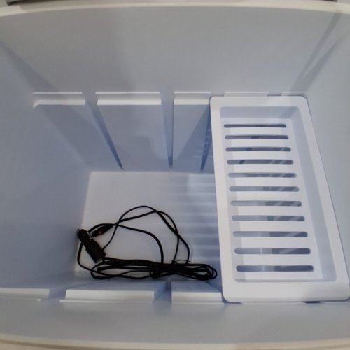 KOOLATRON PORTABLE INSULATED COOLER WITH SPLIT OPENING - 33QT, 12V - GREY/WHITE (MODEL: P65) image 5