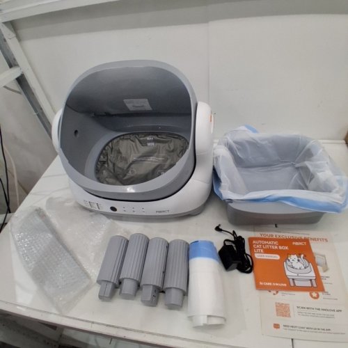 ABRCT AUTOMATIC SELF CLEANING LITTER BOX - WHITE/GREY (MODEL: CT-LBWXY) image 4