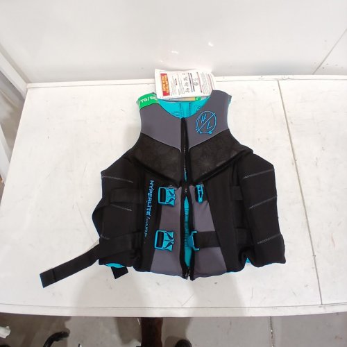WOMEN'S HYPERLITE NEOPRENE PFD LIFE VEST WITH BUCKLE STRAPS - ADULT EXTRA LARGE - BLACK/GREY/BLUE (MODEL : 3247/1819493) image 2