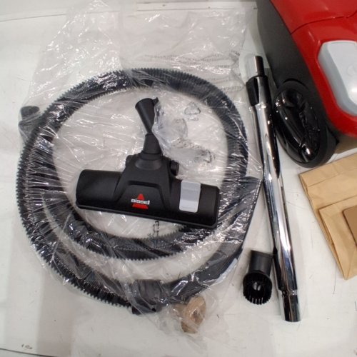 BISSELL ZING II BAGGED CANISTER VACUUM WITH 2 BAGS AND ACCESSORIES - RED (MODEL: 2154C) image 4
