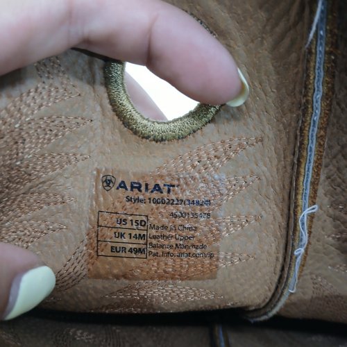 MEN'S ARIAT HERITAGE ROUGHSTOCK COWBOY BOOT - 15 WIDE - BROWN OILED ROWDY (STYLE: 10002227) image 2
