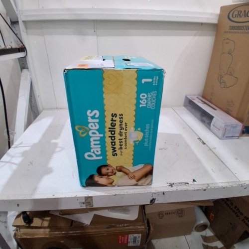 160PK PAMPERS SWADDLERS BEST DRYNESS DISPOSABLE DIAPERS - SIZE 1 (8-14LB) image 2