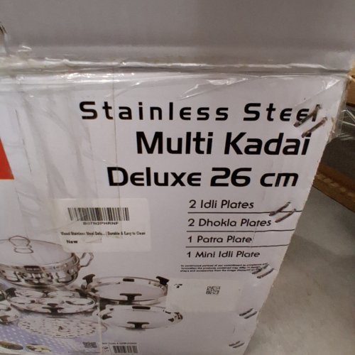 7PC VINOD STAINLESS STEEL MULTI KADAI COOKWARE SET - 12.5" - SILVER image 2