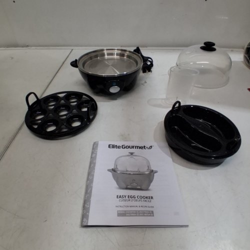 ELITE GOURMET RAPID EGG COOKER, HOLDS 7-EGGS- BLACK - (MODEL: EGC710DKG) image 3