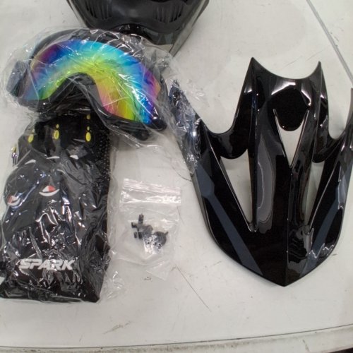 SANQING FULL FACE MOTOCROSS HELMET WITH GLOVES AND GOGGLES - MEDIUM - BLACK (MODEL: CH-202) image 5