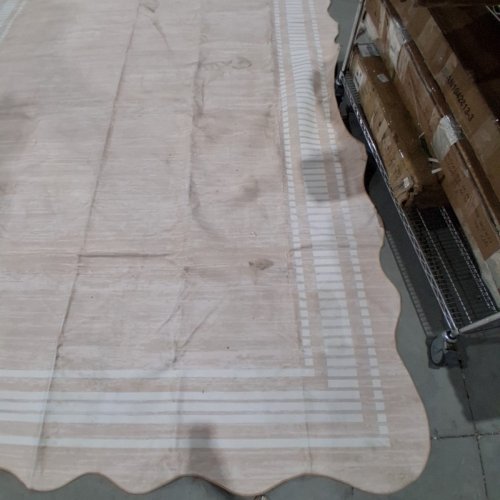 GARVEE WASHABLE SCALLOPED AREA RUG - 10FT X 13FT - BUTTERCREAM image 4