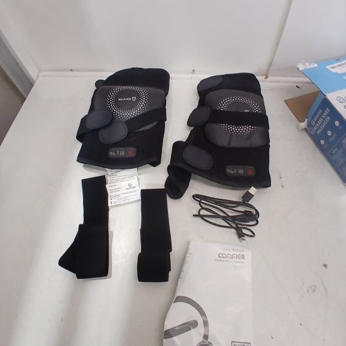 2PK COMFIER CORDLESS KNEE MASSAGERS WITH HEAT - 5 V, 10W - BLACK (MODEL: CF-5512) image 4