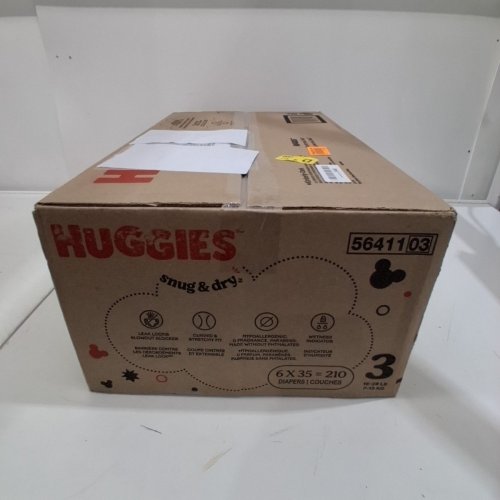 210PK HUGGIES SNUG AND DRY DIAPERS - SIZE 3 - WHITE image 2