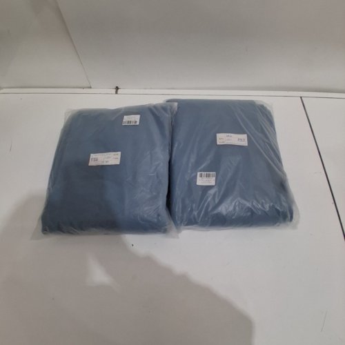 (2 PANEL) LIGHT BLOCKING GROMMET CURTAINS - 52" X 102" - BLUE image 2