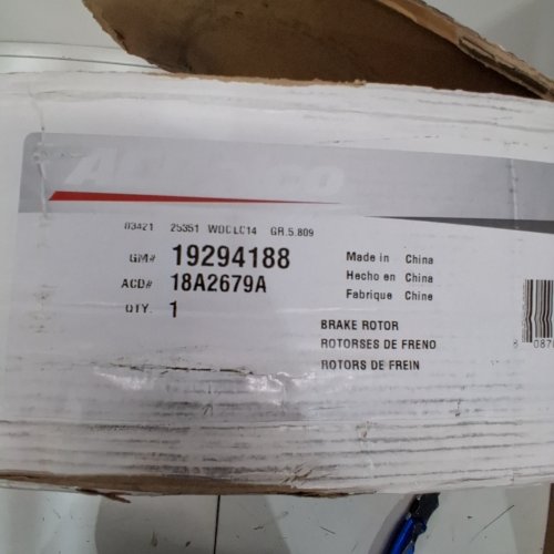 ACDELCO VENTED REAR BRAKE ROTOR FOR VARIOUS DODGE RAM MODELS - SILVER (MODEL: 19294188) image 2