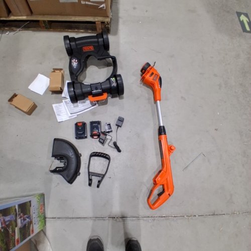 BLACK + DECKER 12" CORDLESS 3-IN-1 STRING TRIMMER, EDGER & LAWN MOWER - ORANGE/BLACK (MODEL: MTC220) image 3