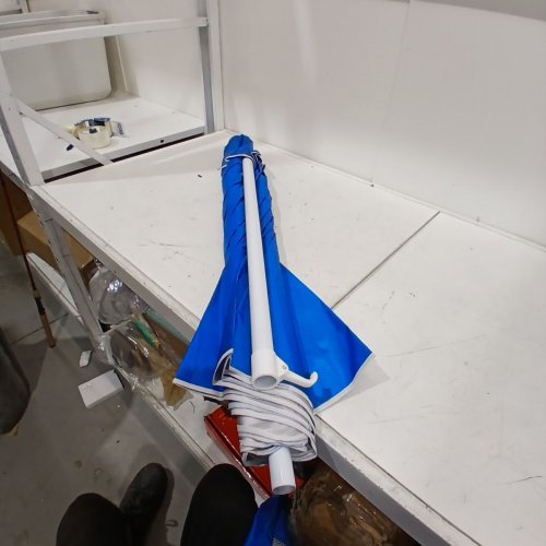 SEASONAL SUPPLY CO. BEACH UMBRELLA - 7FT - BLUE image 4