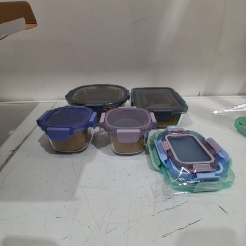 18PC ELLO COLOR LOCK MIXED GLASS MEAL PREP FOOD STORAGE CONTAINERS - ASSORTED COLORS (MODEL: 1969922) image 3