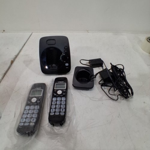 VTECH DECT 6.0 HANDSET CORDLESS HOME PHONE ANSWERING SYSTEMS WITH ANSWERING MACHINE - CALLER ID, 14 MINUTES RECORDING TIME, STORES 30 CALLS - BLACK - (MODEL: CS6224-21) image 2