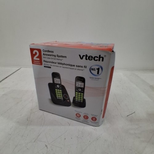 VTECH DECT 6.0 HANDSET CORDLESS HOME PHONE ANSWERING SYSTEMS WITH ANSWERING MACHINE - CALLER ID, 14 MINUTES RECORDING TIME, STORES 30 CALLS - BLACK - (MODEL: CS6224-21) image 3