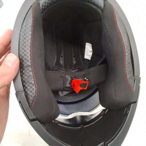 FULL FACE FLIP-UP DUAL VISOR MOTORCYCLE HELMET - SMALL - BLACK/RED (STYLE: CH-103DOT) image 5