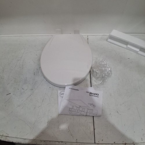 GARVEE SOFT CLOSE COMFORTABLE ERGONOMIC DESIGN TOILET SEAT - ROUND - 17'' - WHITE (MODEL: PHO_11GXF0S9) image 2