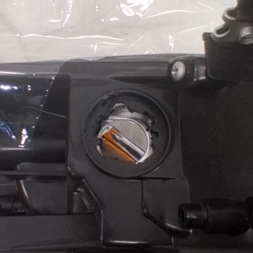 2PC AUTOMOTIVE FRONT HEADLIGHT ASSEMBLY FOR 2008-2014 MAZDA 3 - BLACK/AMBER (MODEL: MD60+GF20) image 3