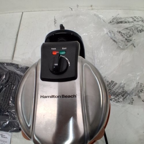 HAMILTON BEACH DURATHON REMOVABLE GRID BELGIAN WAFFLE MAKER (MODEL: 26031G) image 2