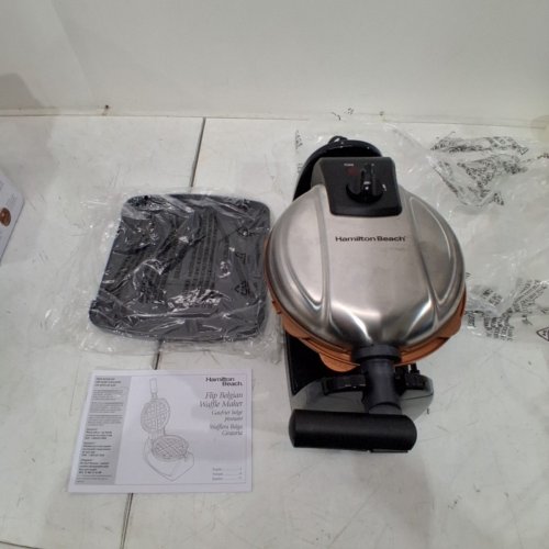 HAMILTON BEACH DURATHON REMOVABLE GRID BELGIAN WAFFLE MAKER (MODEL: 26031G) image 3