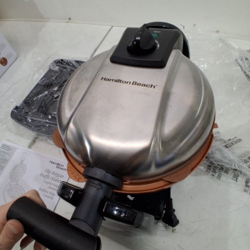 HAMILTON BEACH DURATHON REMOVABLE GRID BELGIAN WAFFLE MAKER (MODEL: 26031G) image 4