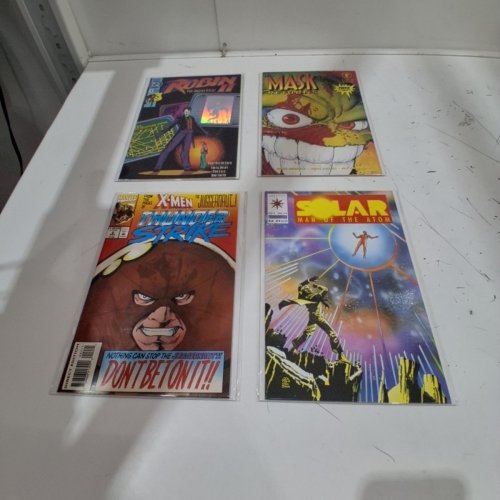 4 ASSTD VALIANT, MARVEL, DC, AND DARK HORSE COMIC BOOKS - THE MASK RETURNS #4 OF 4, ROBIN II THE JOKER'S WILD #1 OF 4, SOLAR MAN OF THE ATOM #14, THUNDERSTRIKE #2 - VARIOUS AUTHORS image 2