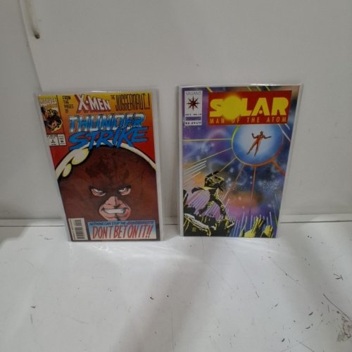 4 ASSTD VALIANT, MARVEL, DC, AND DARK HORSE COMIC BOOKS - THE MASK RETURNS #4 OF 4, ROBIN II THE JOKER'S WILD #1 OF 4, SOLAR MAN OF THE ATOM #14, THUNDERSTRIKE #2 - VARIOUS AUTHORS image 4