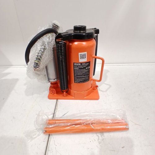 MANUAL HEAVY DUTY WELDED AIR HYDRAULIC BOTTLE JACK WITH PUMP - 20TON - ORANGE (MODEL: MR8004) image 2