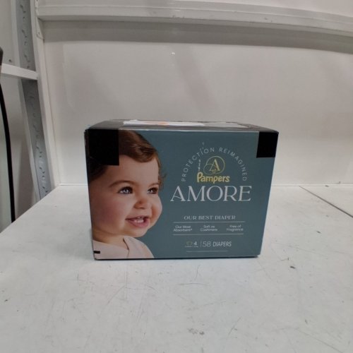 58PK PAMPERS AMORE MOST ABSORBENT AND BEST DIAPER - SIZE 4 - WHITE image 3