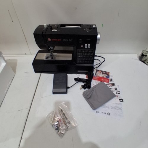 SINGER HEAVY DUTY STERLING SEWING MACHINE WITH ACCESSORIES, FULL METAL FRAME AND LCD SCREEN - 215 STITCHES - BLACK (MODEL: HD6600C) image 3