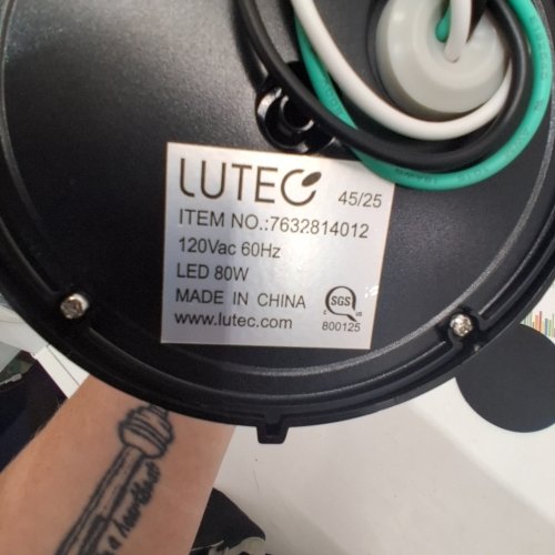 LUTEC SWITCH CONTROLLED SECURITY LED FLOOD LIGHTS WITH 4 HEADS - 80W - 9000LM - 5000K DAYLIGHT - BLACK (MODEL: 7632814012) image 2