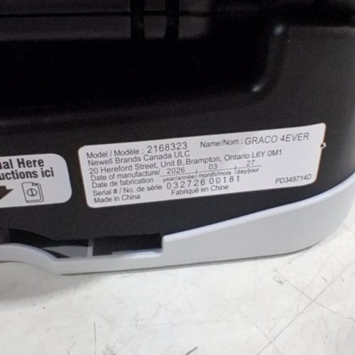 GRACO 4EVER 4-IN-1 CONVERTIBLE WASHABLE CAR SEAT - 4-120LBS MAX - BLACK (MODEL: 2168323) image 2