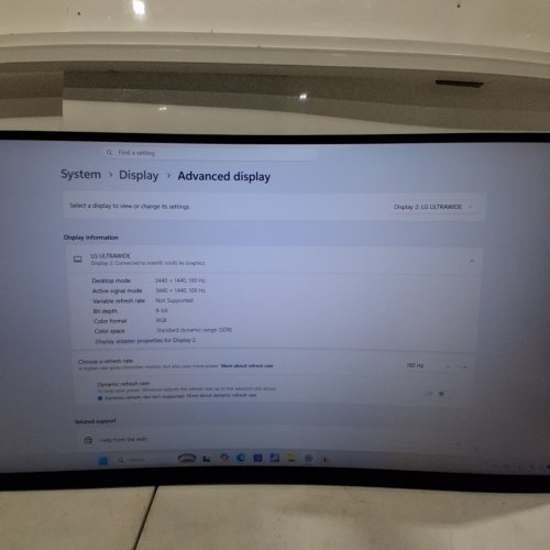 LG ULTRAWIDE™ WQHD 1800R CURVED MONITOR - 120HZ - 34" - BLACK (MODEL: 34U601B-B) image 2