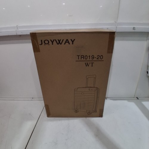 JOYWAY CARRY-ON LUGGAGE WITH METAL CORNER PROTECTORS, TSA LOCK, AND SPINNER WHEELS - 20" - WHITE (MODEL: TR019-20 WT) image 7