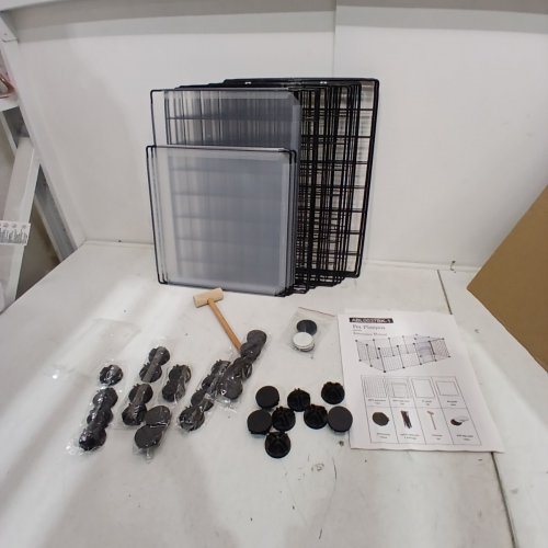 PAWZ ROAD METAL PET PLAYPEN FENCE WITH DOOR - 12" X 16" PER PANEL - BLACK (MODEL: ABL0037BK-1) image 2
