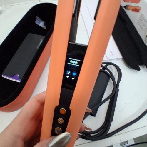 DYSON AIRSTRAIT WET TO DRY HAIR STRAIGHTENER - LIMITED EDITION APRICOT/ TOPAZ (MODEL: HT01) image 4
