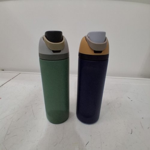 2PK OWALA STAINLESS STEEL WATER BOTTLES - 24OZ - NAVY/GREEN (MODEL: 1965314) image 2