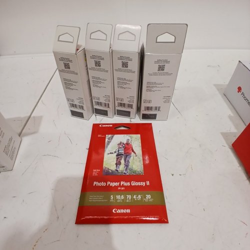 CANON INK REFILL BOTTLE SET - WITH 4" X 6" PHOTO PAPER, PLUS GLOSSY II - FOR PIXMA G4280 / G3290 / G4270 PRINTERS - BLACK, CYAN, MAGENTA & YELLOW (MODEL:GI-21) image 4