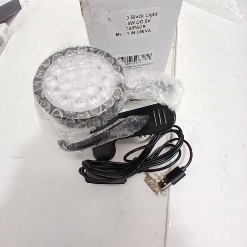 CLIP-ON UV LED BLACK LIGHT - 5W, 5 V DC - BLACK image 2